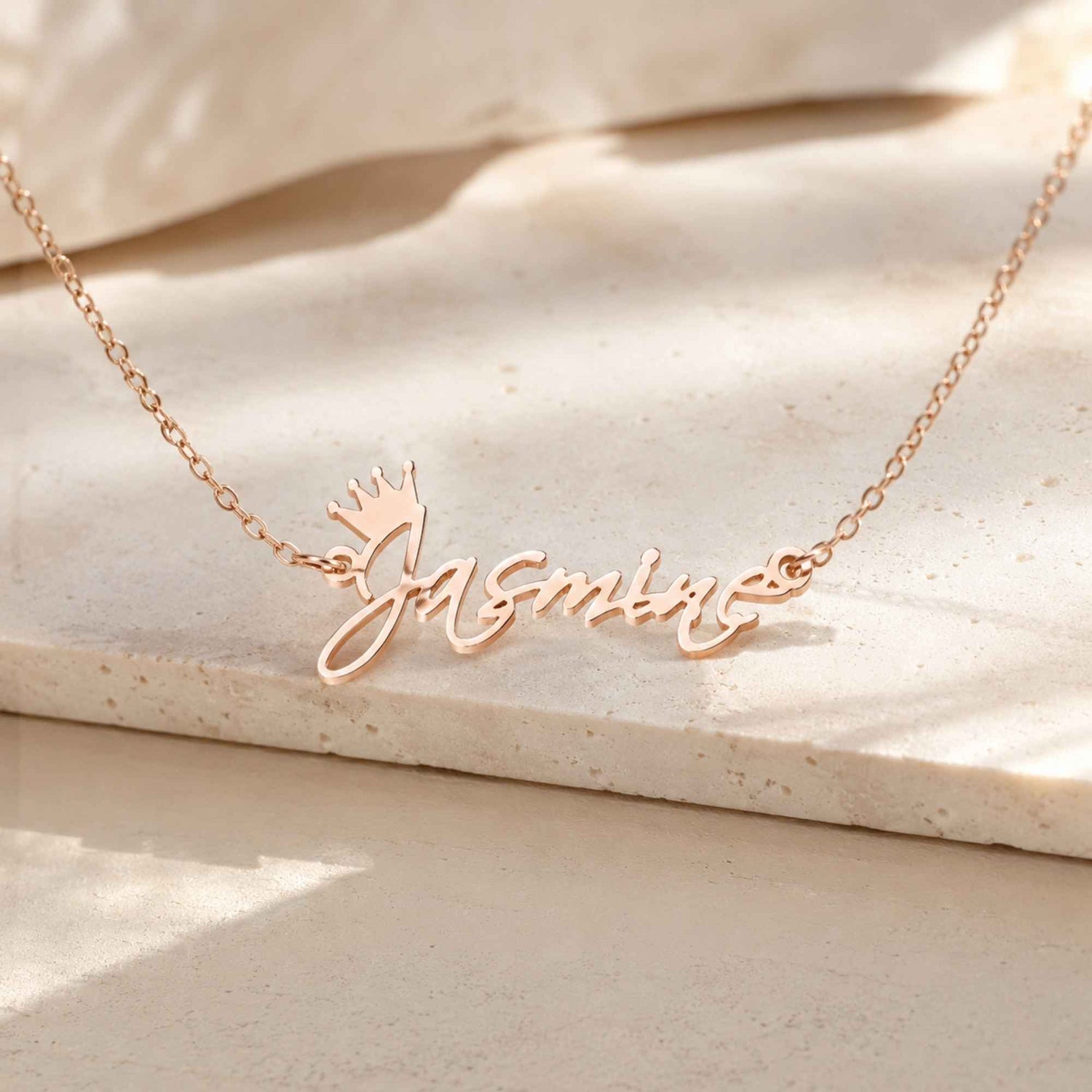 Gold Charm Name Necklace