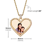 Heart-Shaped Diamond Medallion Pendant Necklace