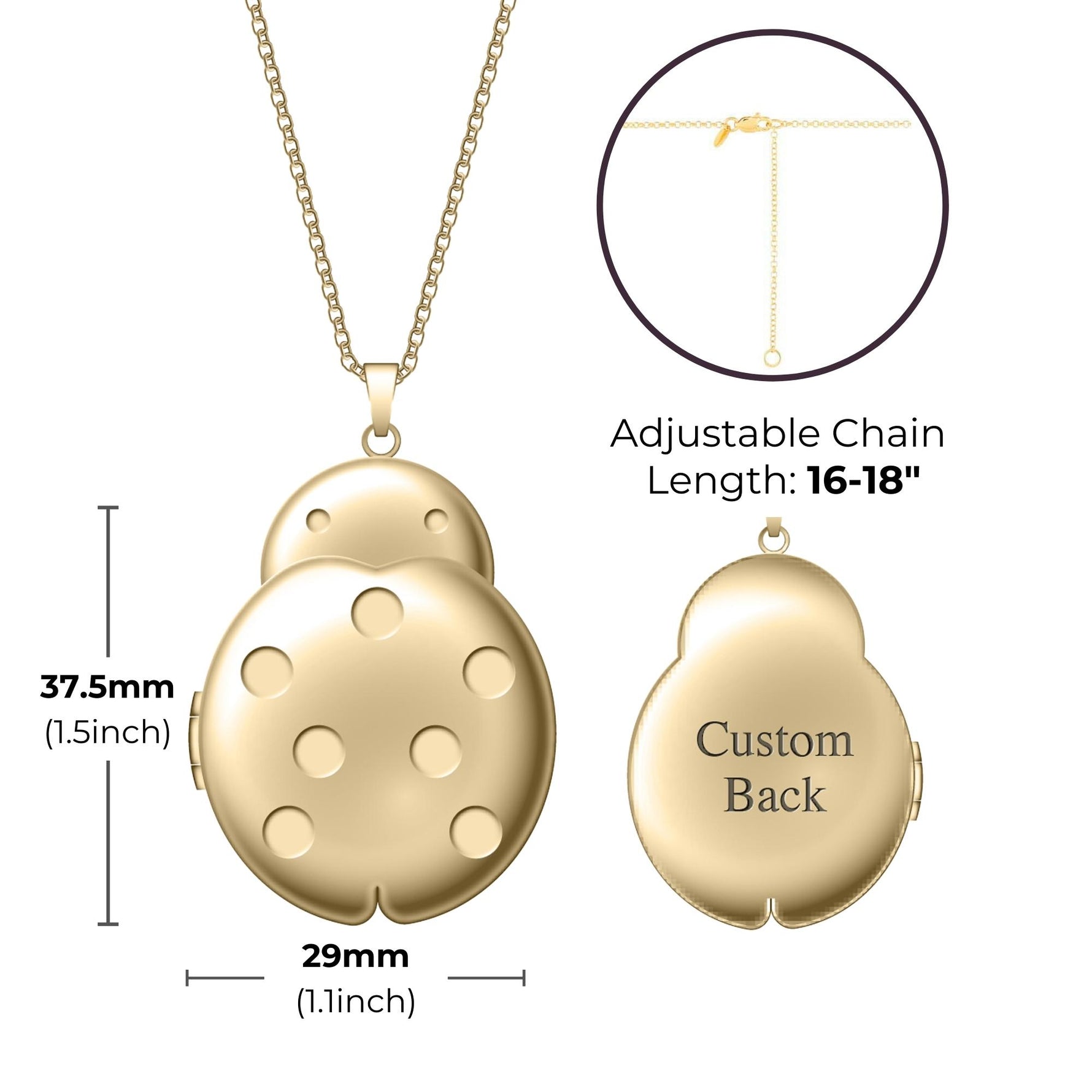 Lady Bug Photo Necklace