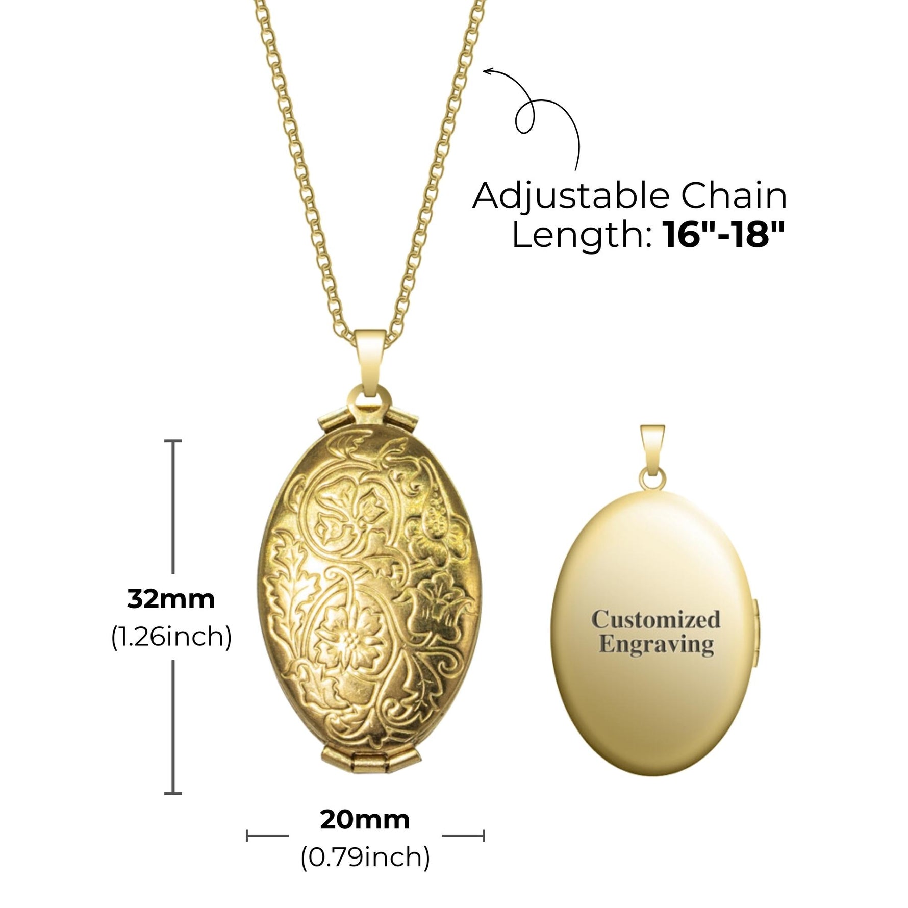 Vintage Four Photo Necklace