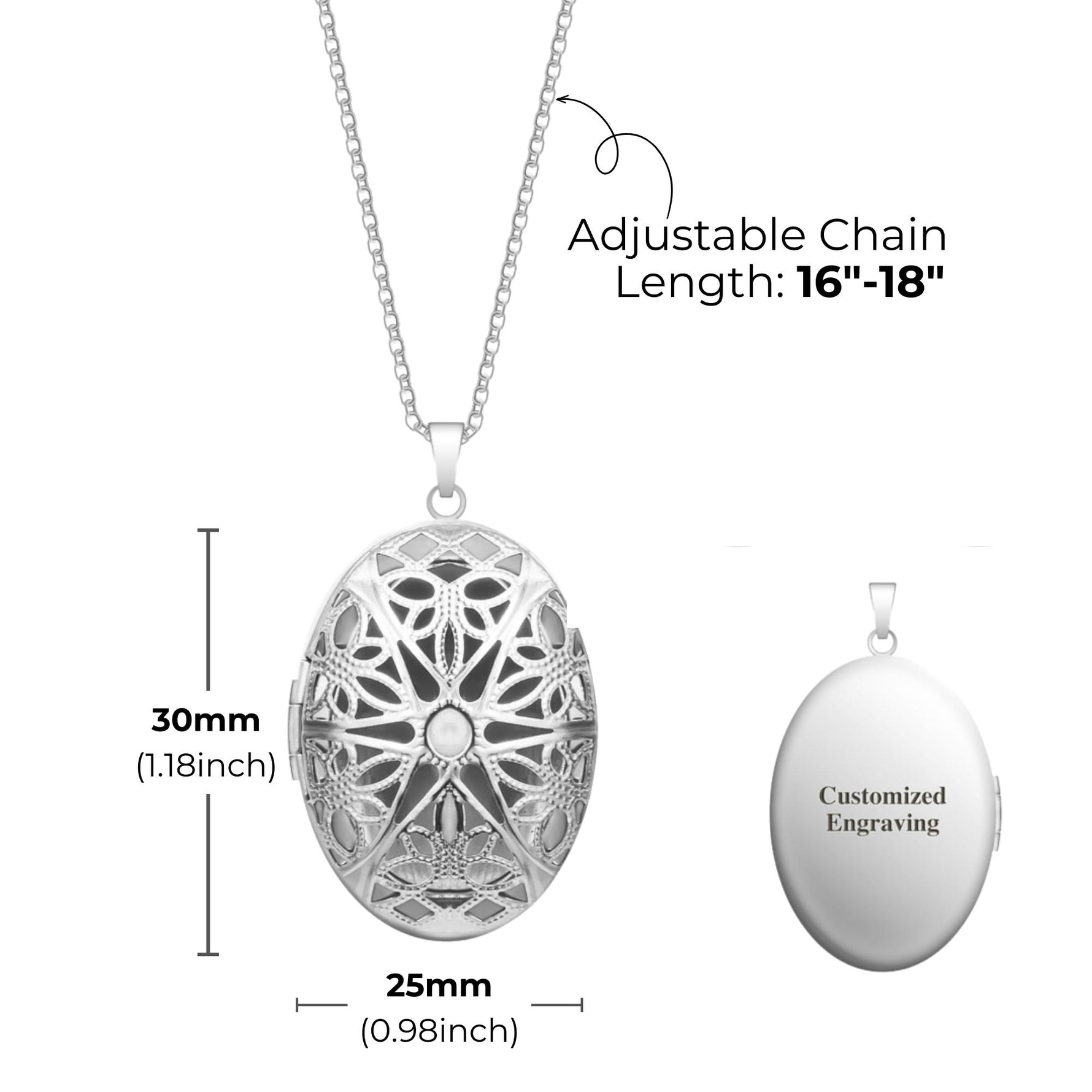 Ethereal Oval Photo Necklace