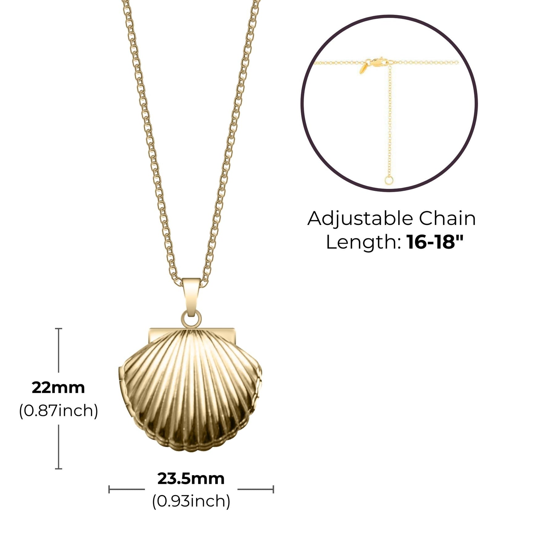 Shell Locket Necklace