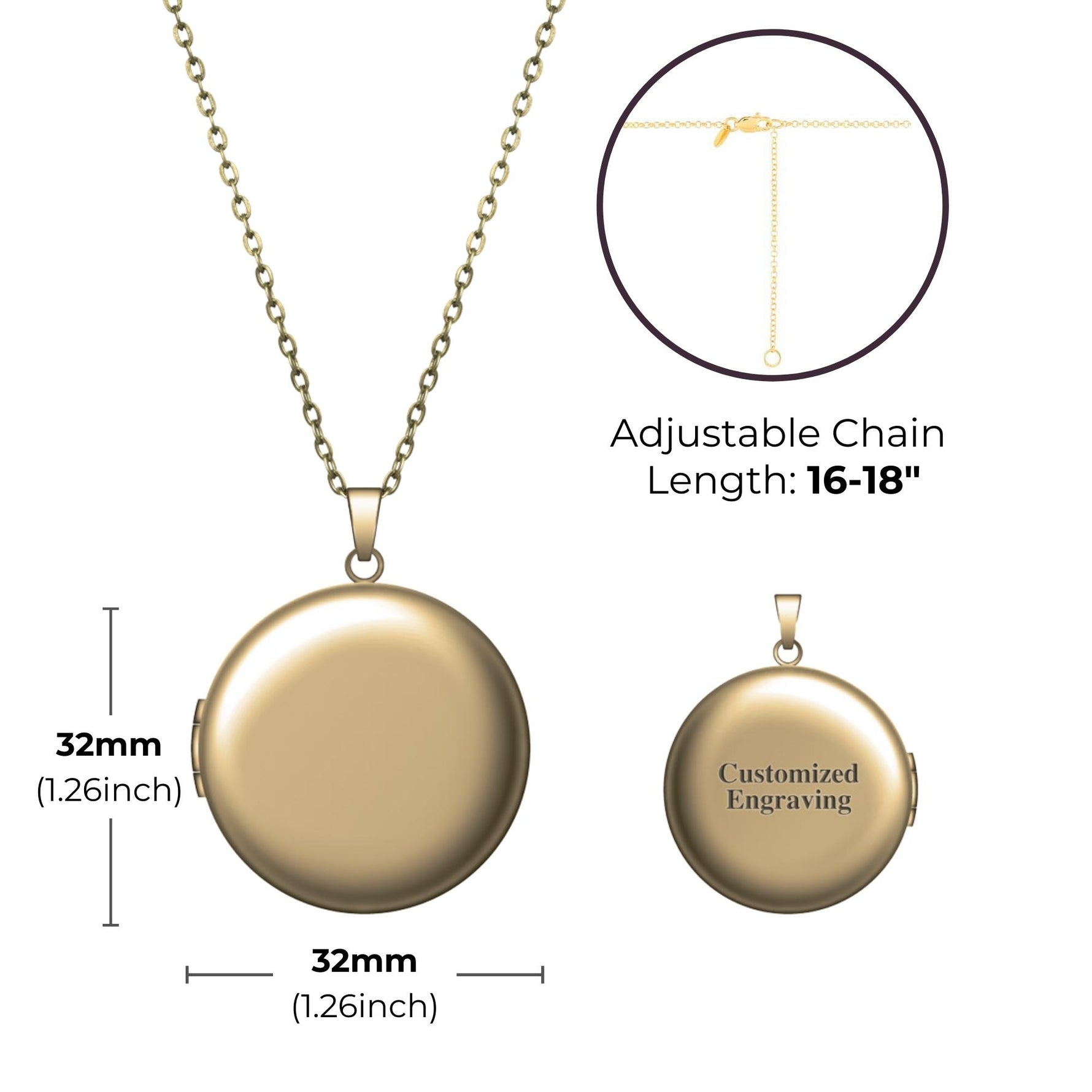 Classic Round Photo Necklace
