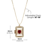 Red Heart Book Photo Necklace