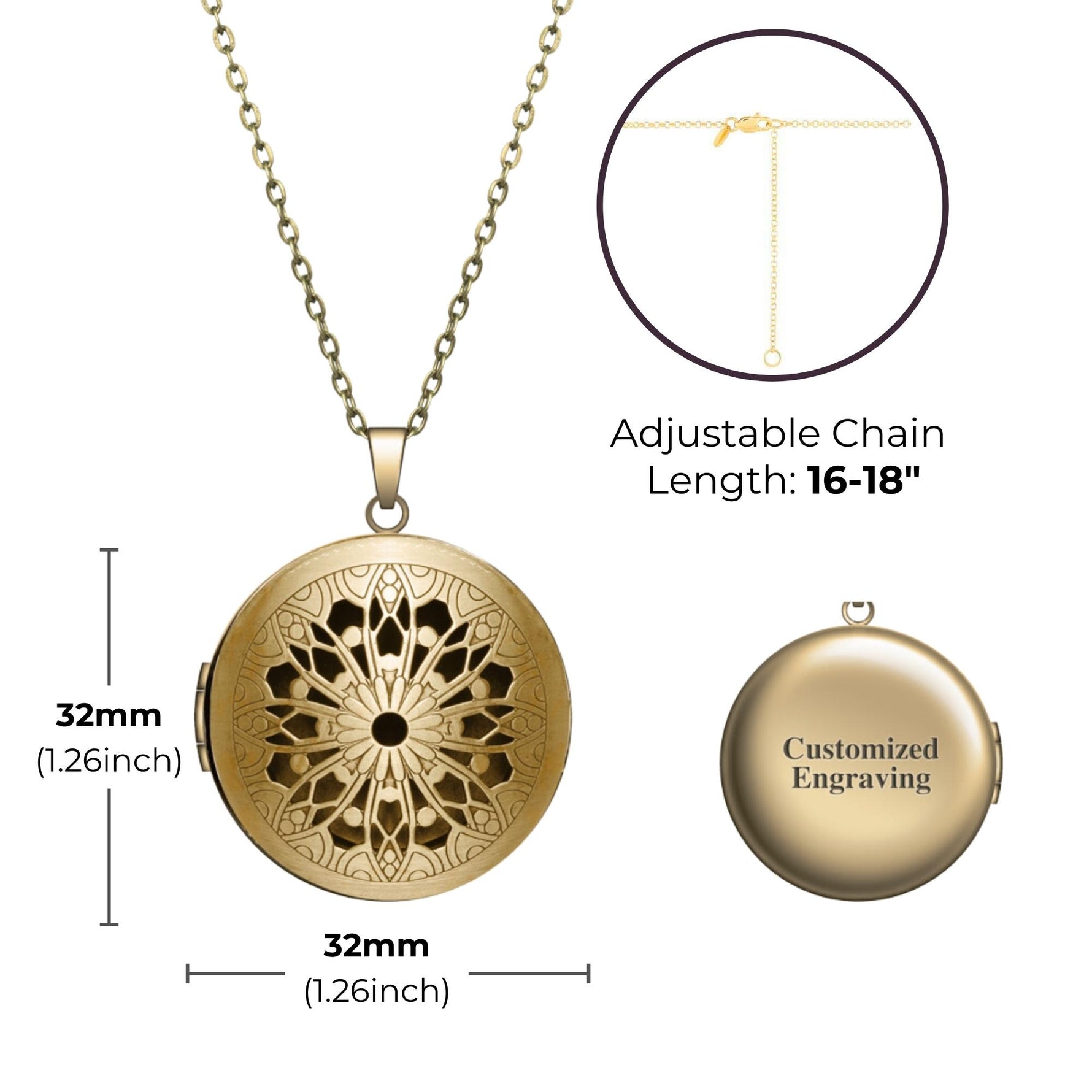 Vintage Medallion Photo Necklace