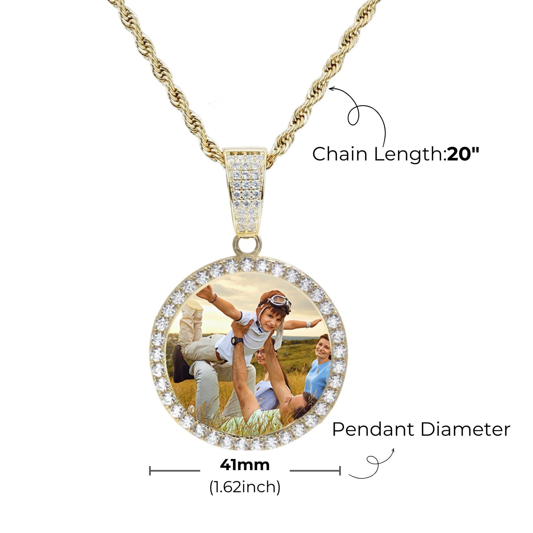 Hip-Hop Medallion Pendant Necklace