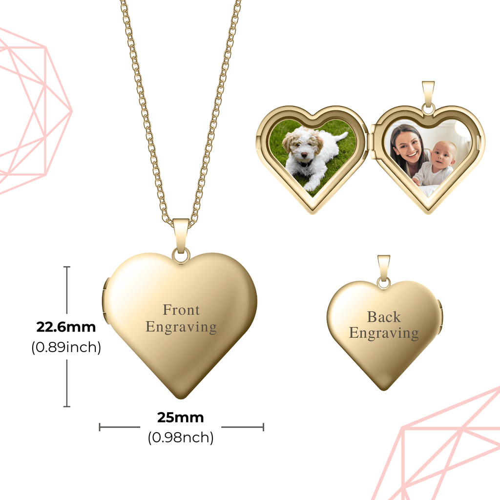 Personalized Heart Photo Necklace