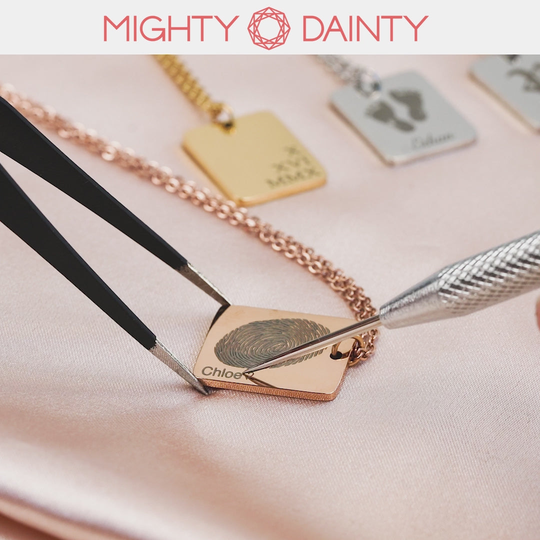 Modern Fingerprint Necklace