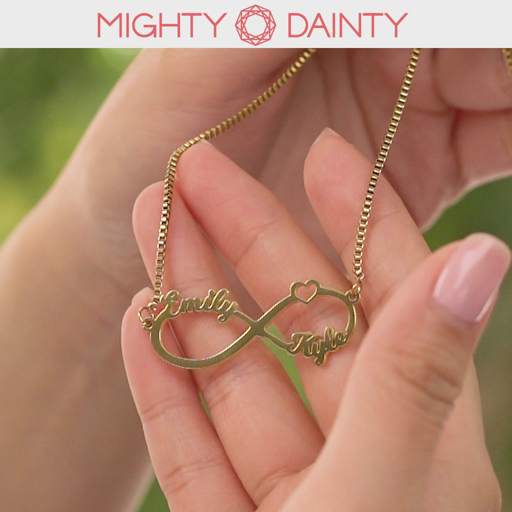 infinity name necklace