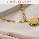 Engraved Photo Locket Necklace