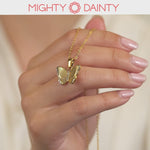 Gold Butterfly Charm Necklace