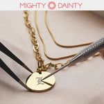 Vintage Layered Initial Necklace