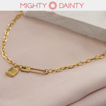 Padlock Paperclip Necklace