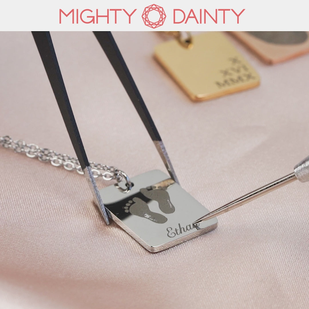 Mighty Dainty fingerprint pendant necklace