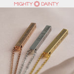 Four-Sided Vertical Bar Necklace
