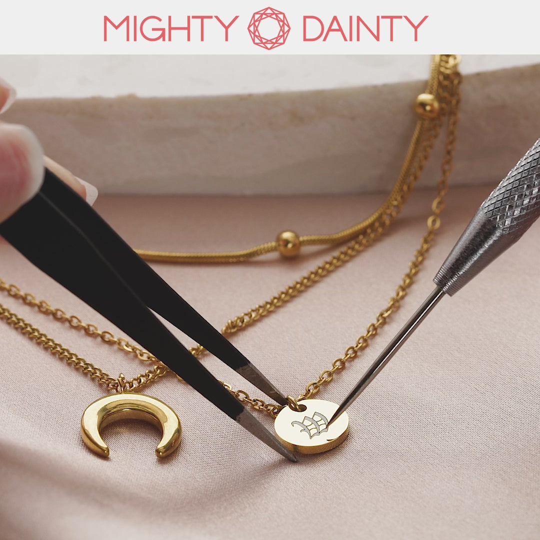 Crescent Moon Necklace Set