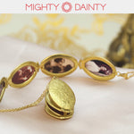 Vintage Four Photo Necklace