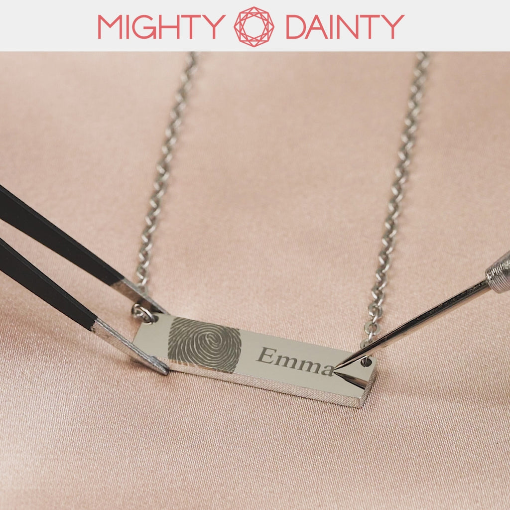 Signature Bar Fingerprint Necklace