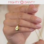 Gold Teardrop Pendant Necklace