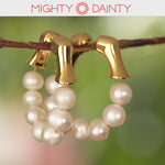 Mighty Dainty gold and pearl earrings
