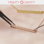 Skinny Long Bar Necklace