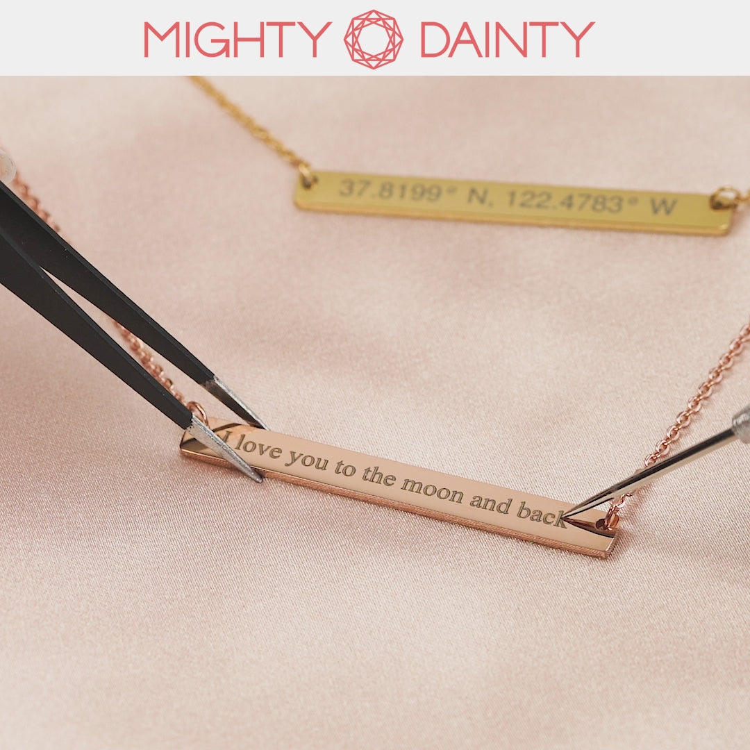 Skinny Long Bar Necklace