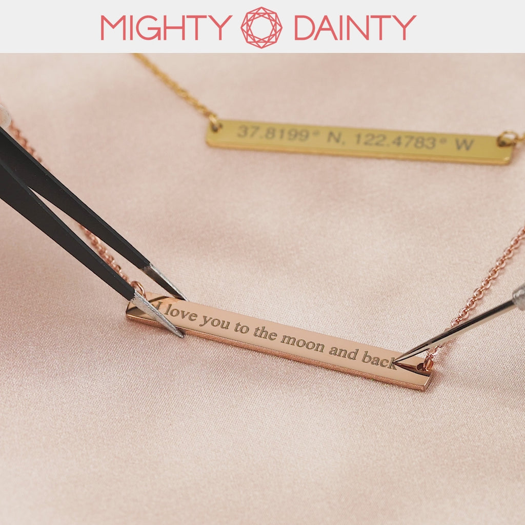 Skinny Long Bar Necklace