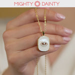 Mighty Dainty White Evil Eye Necklace