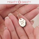 Oval Fingerprint Necklace