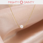 Mighty Dainty single pearl necklace