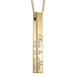 Four-Sided Vertical Bar Necklace