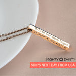 Four-Sided Vertical Bar Necklace