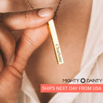 Four-Sided Vertical Bar Necklace