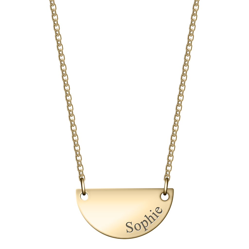 Half Moon Name Necklace