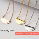 Half Moon Name Necklace