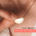 Half Moon Name Necklace