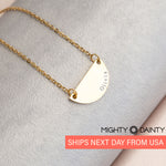 Half Moon Name Necklace