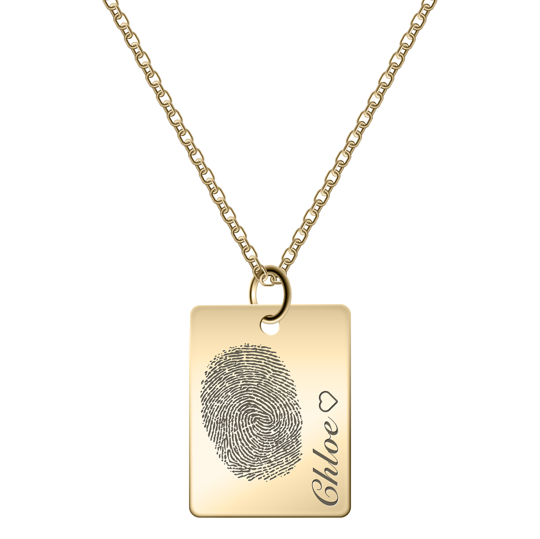 Modern Fingerprint Necklace