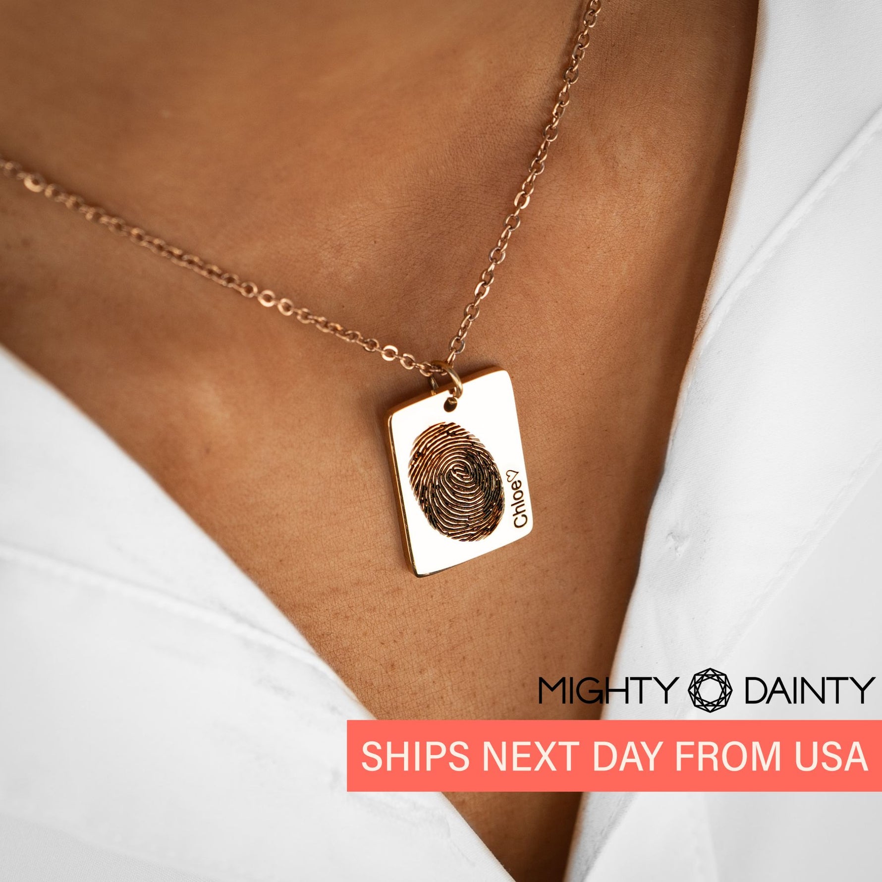 Modern Fingerprint Necklace