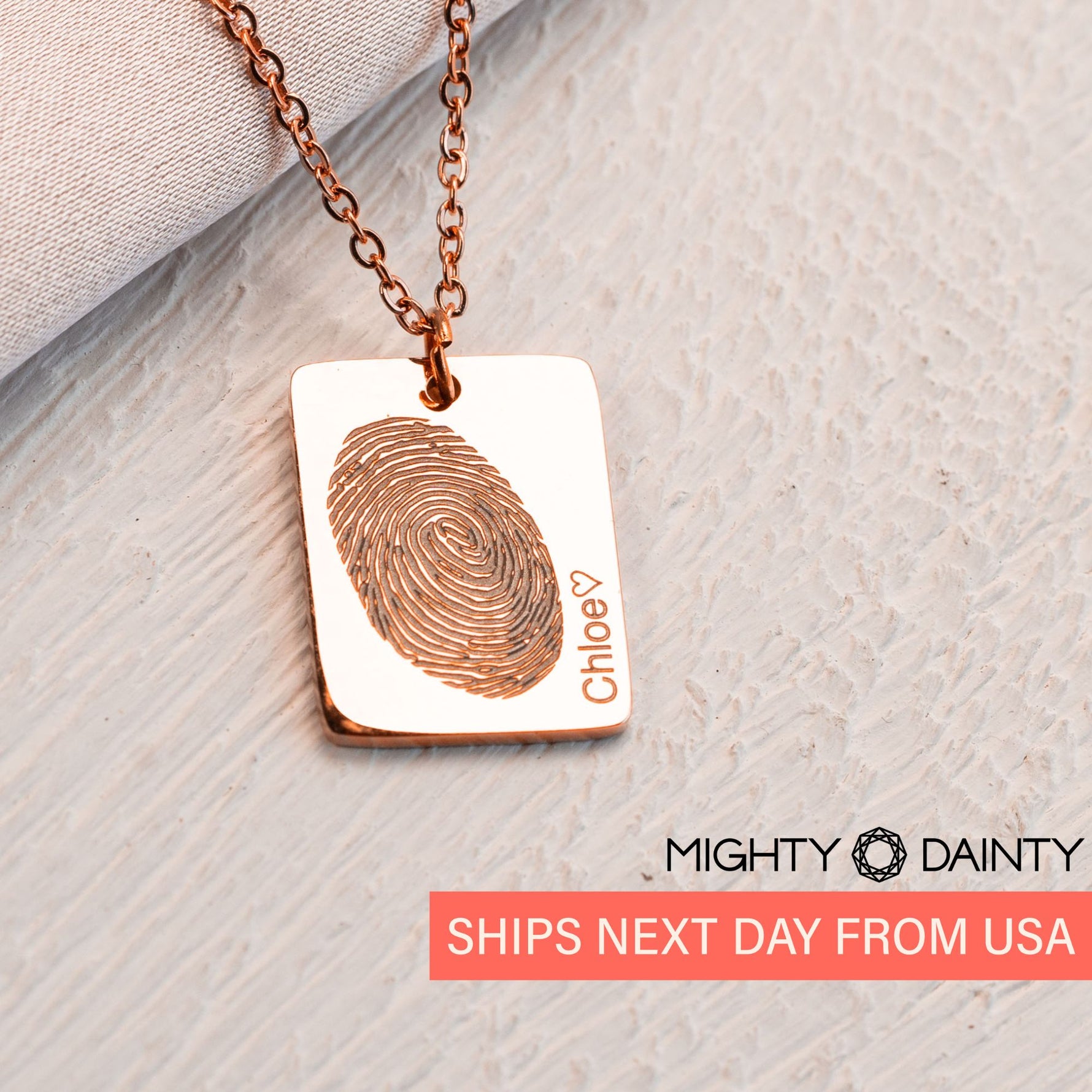 Modern Fingerprint Necklace