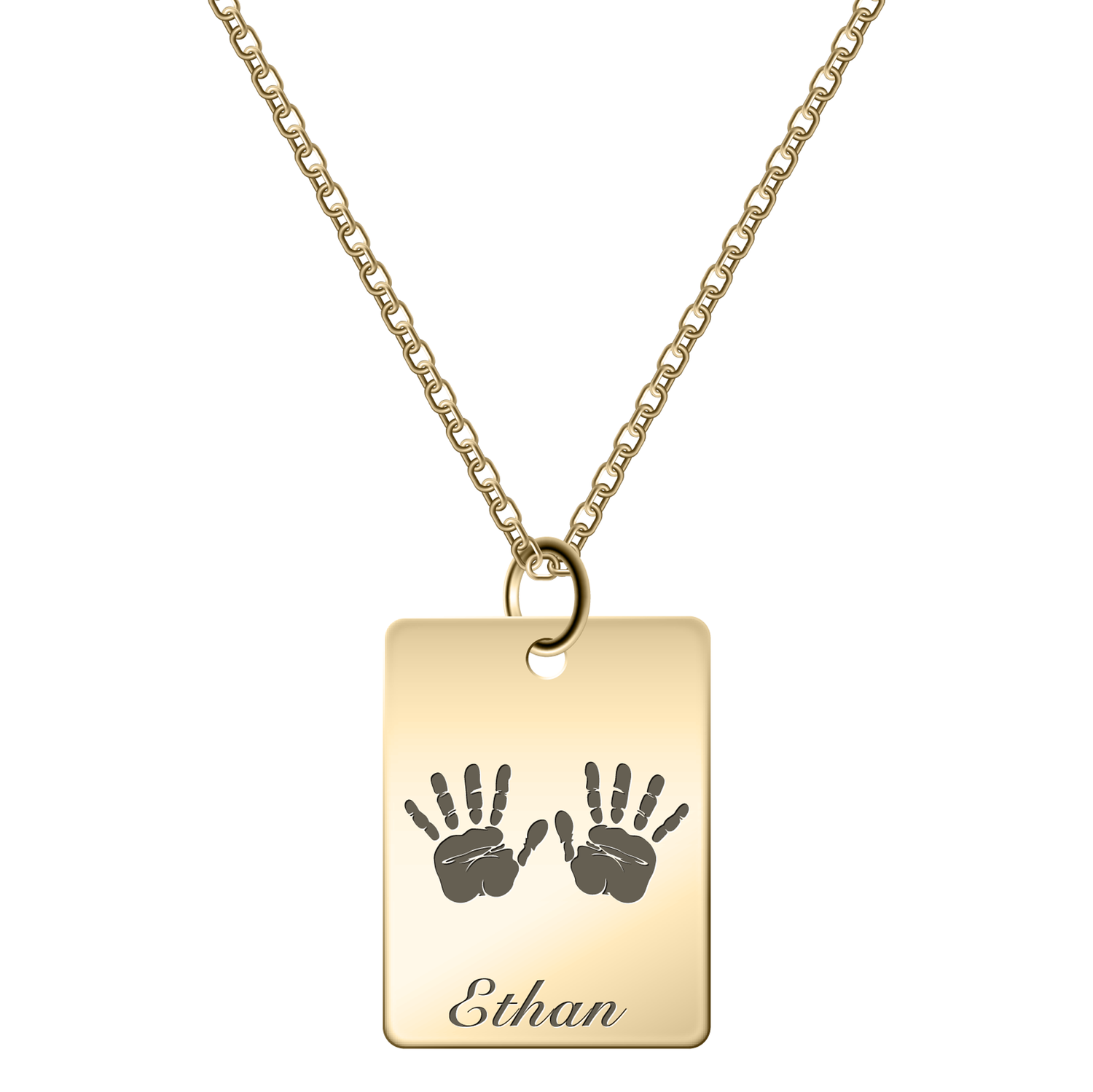  gold fingerprint pendant necklace