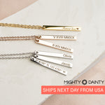 Vertical Name Necklace
