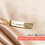 Fingerprint Bar Name Necklace