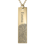 Fingerprint Bar Name Necklace