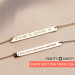 Skinny Long Bar Necklace