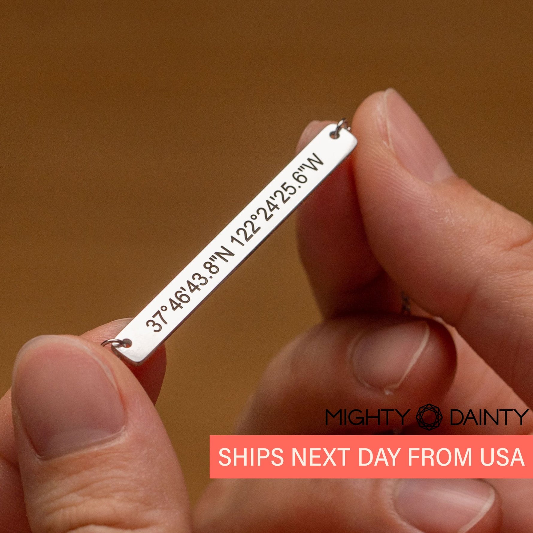 Skinny Long Bar Necklace