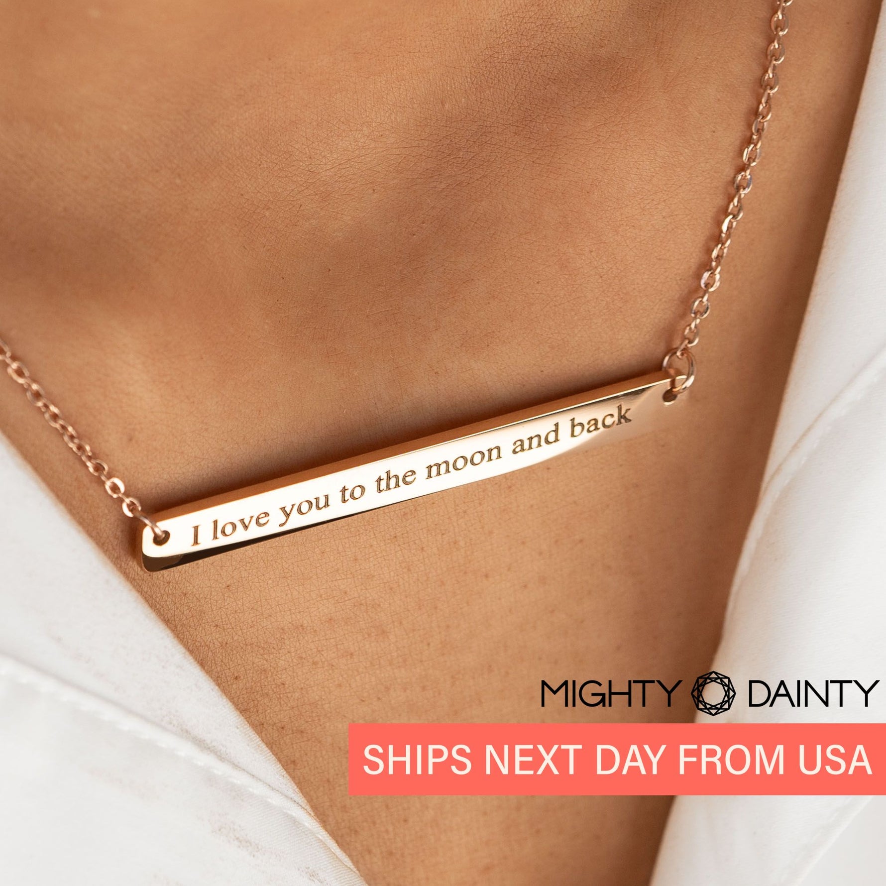 Skinny Long Bar Necklace