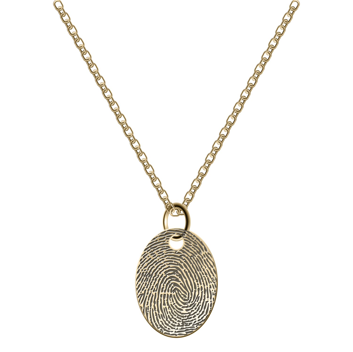 Oval Fingerprint Necklace