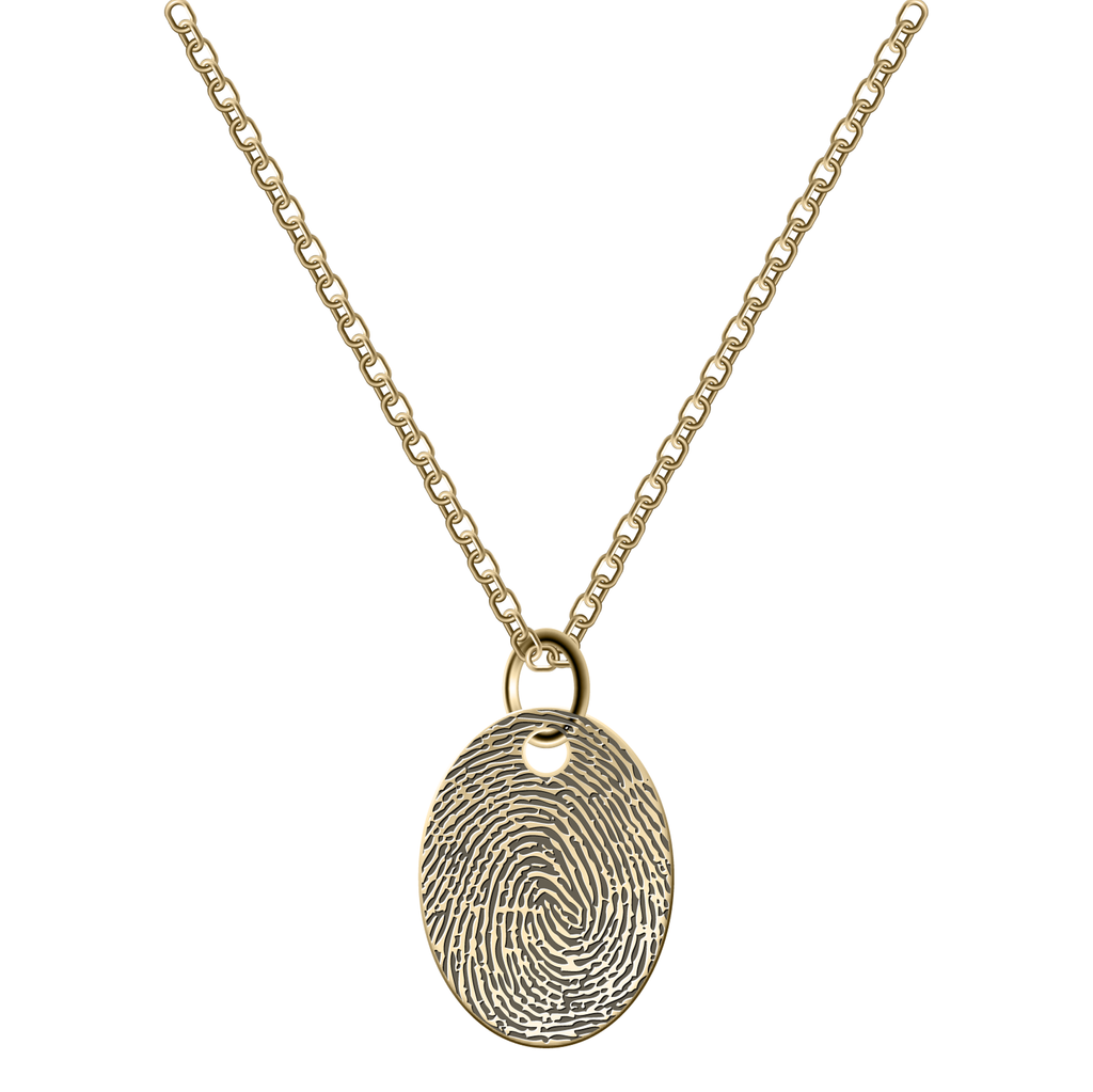 Oval Fingerprint Necklace