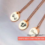 oval fingerprint pendant necklace